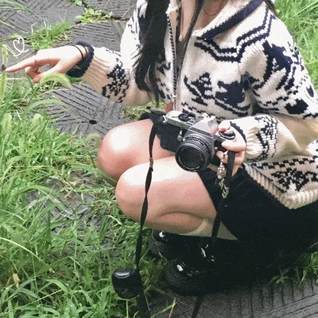 [아방핏/러블리몽땅!] 투웨이 지퍼 카라 노르딕 오버핏 니트 가디건 집업