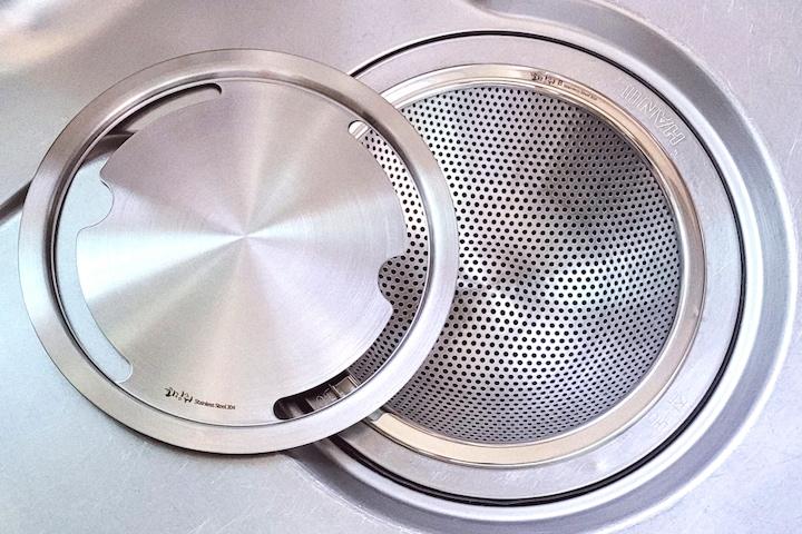씽크대 배수구망 스텐 304 싱크대 거름망 + 커버 세트