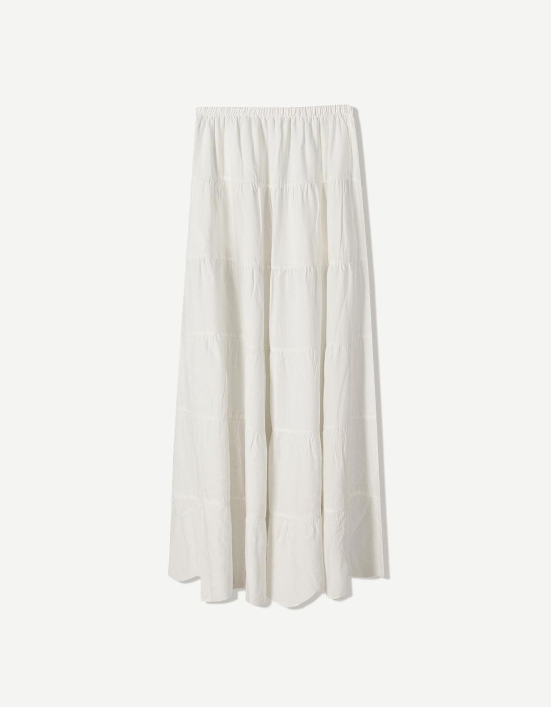스페인샵 버쉬카 러스틱 롱 스커트 6073/207 WHITE