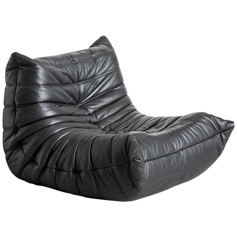 TOGO FIRESIDE CHAIR - leather bean bag with removable cover (Category - Leather | U)