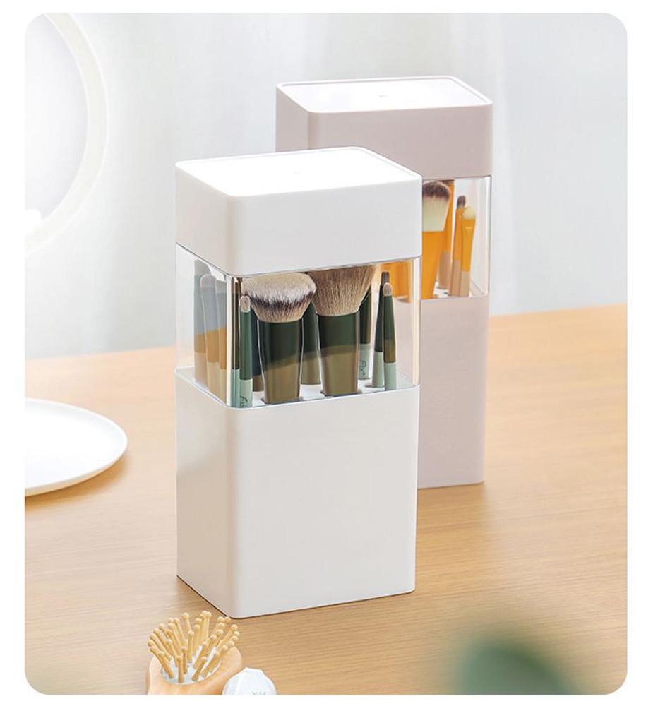 기본 브러시보관함 먼지차단 브러시 꽂이 보관함 정리함 화장품 정리대 케이스 보관 통