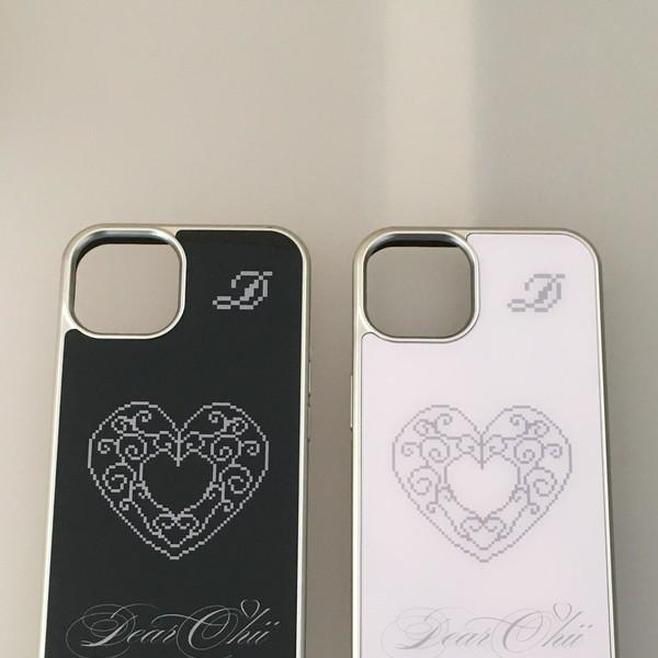 [맥세이프 가능] 러브 픽셀 케이스 (블랙,핑크)