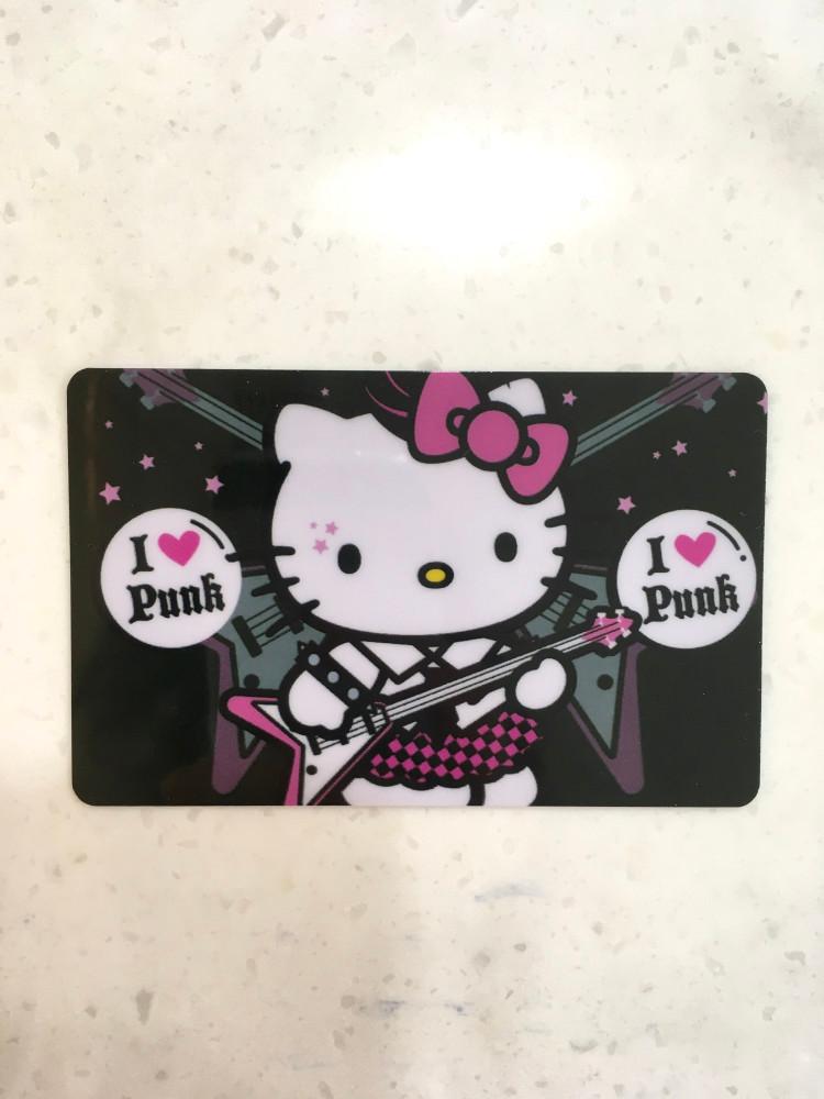 빈티지 키티 교통 카드 스티커 카드사이즈 스티커