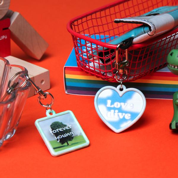 [B2B] 인쇄커스텀 도형 키링(하트)