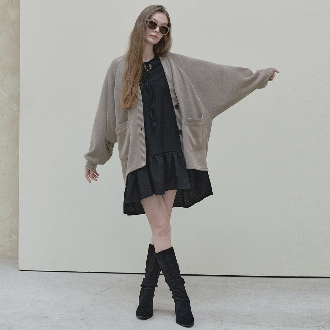 [온쇼페]Dolman Overfit Long Cardigan - mocha