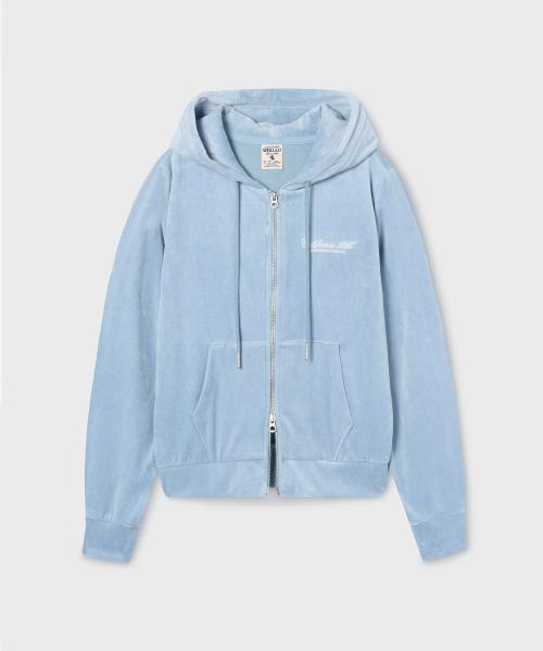 Velour Embroidery Hood Zip-up / WHMZF4V21F