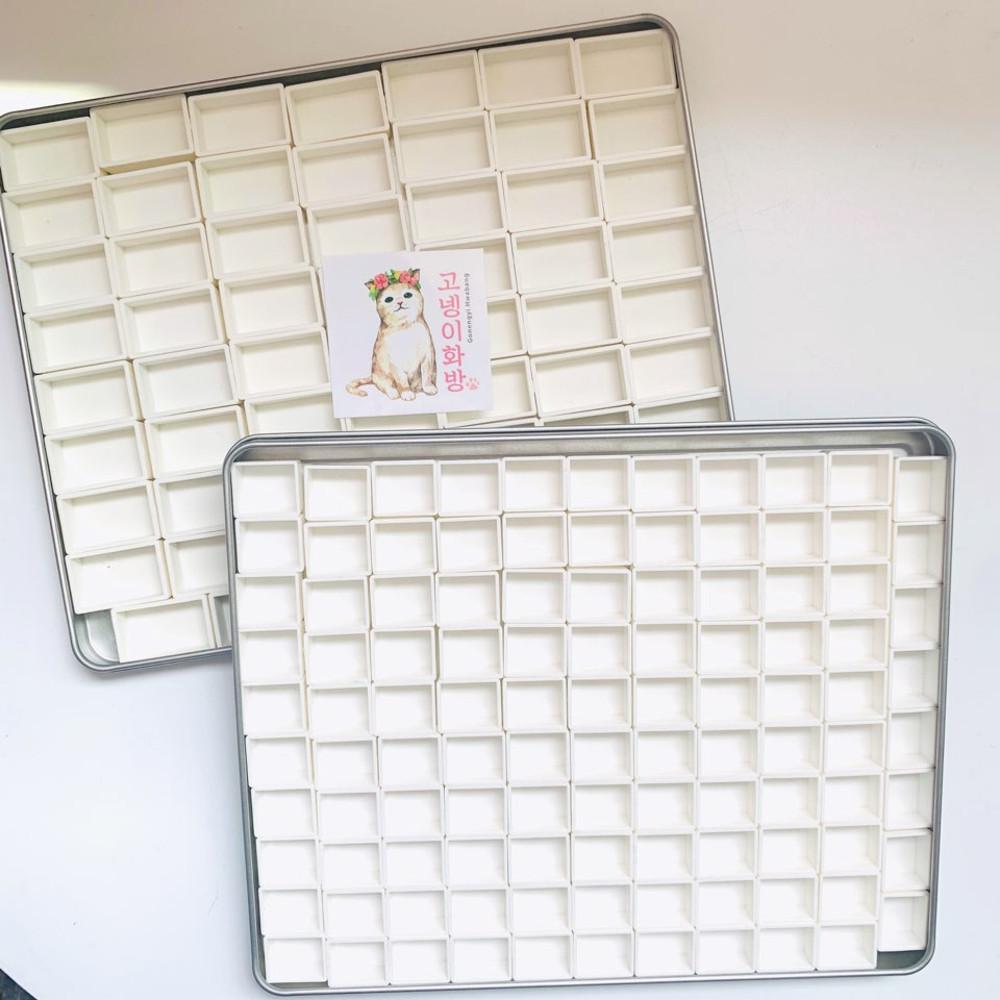 실버케이스 하프팬 틴보관함 고체물감보관함