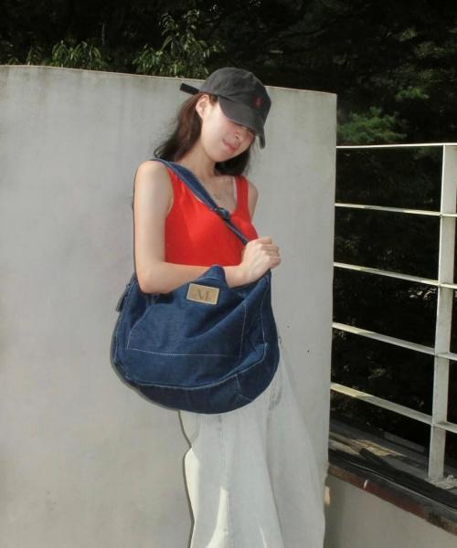 엘로이 데님 숄더백 (남녀공용)