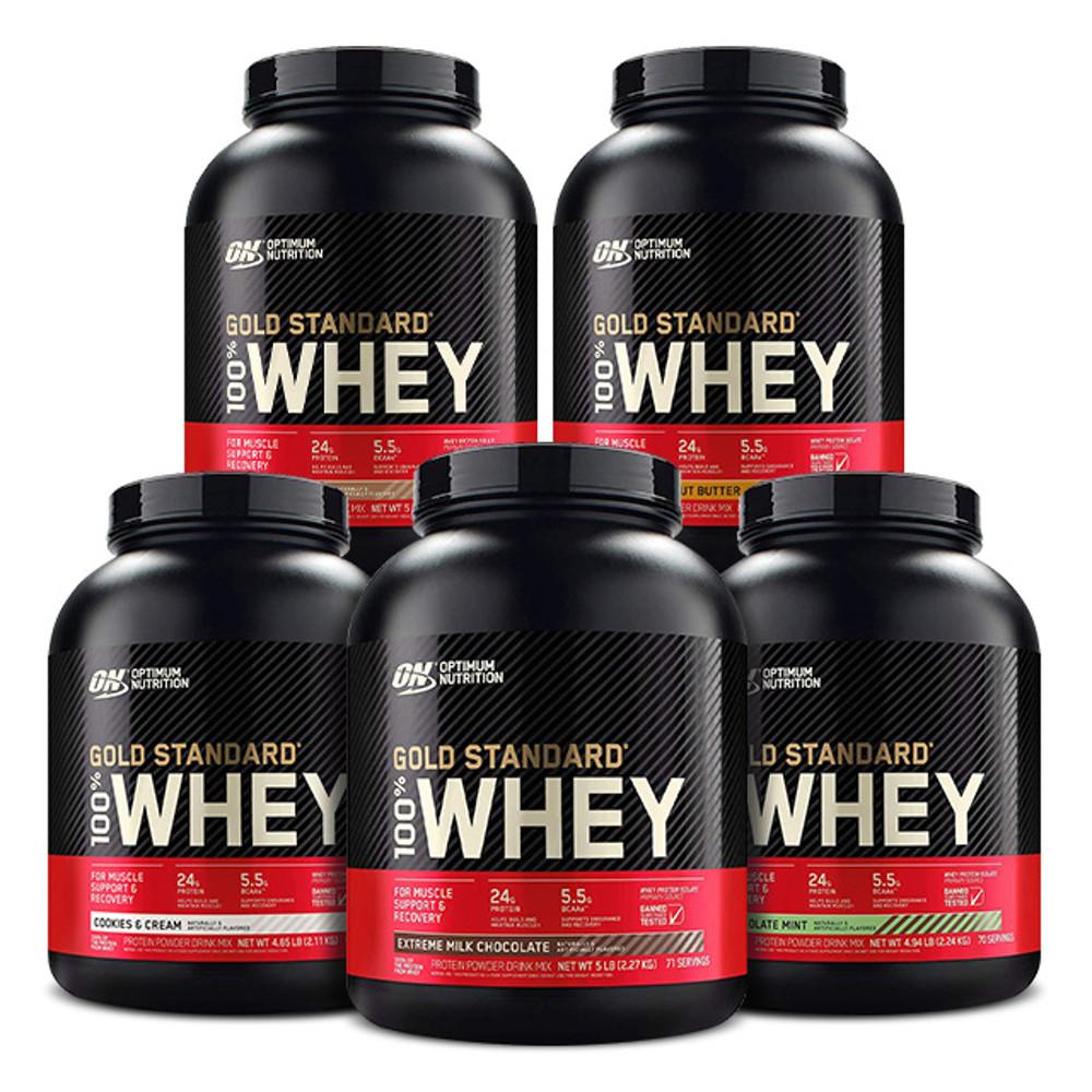 옵티멈 골드스탠다드웨이 2.27kg 단백질 프로틴 파우더 보충제 쉐이크 초코 초콜릿 유청