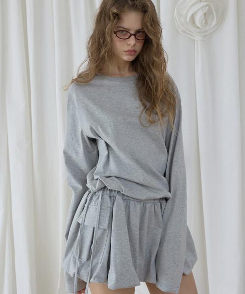 Balloon Cargo Pocket Tee Melange Gray