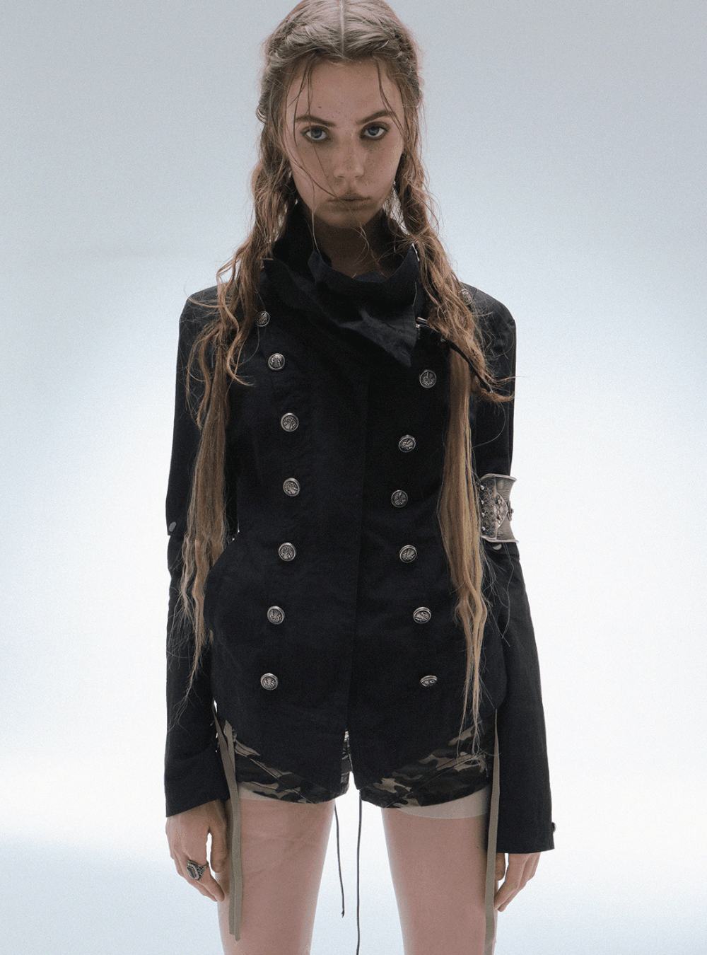 High Neck Napoleon Padded Jacket (2color)