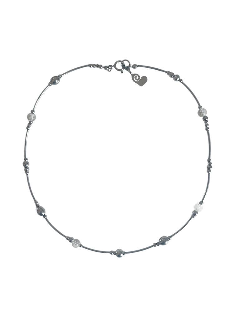 Swirl Heart Beaded Necklace