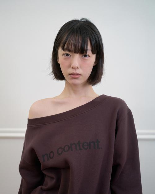 260. 노컨텐츠 보트넥 스웻셔츠 _ 브라운