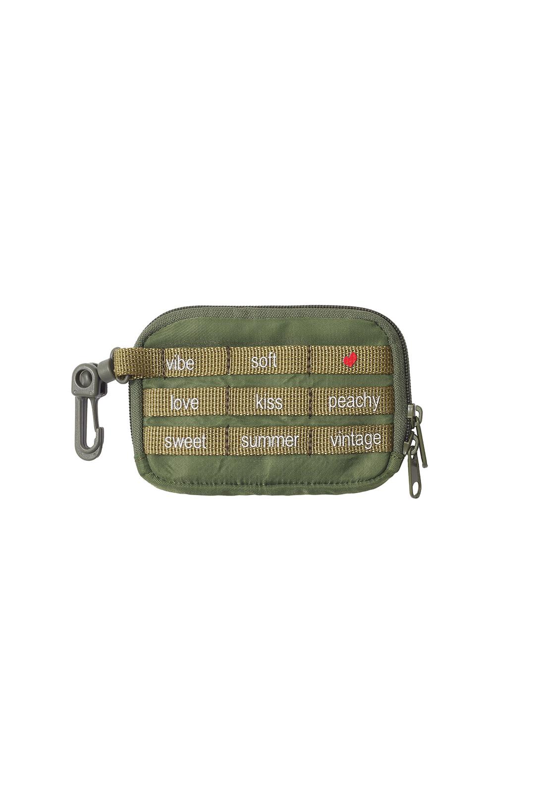 DEINET X TMV TYPO MINI WALLET IN KHAKI