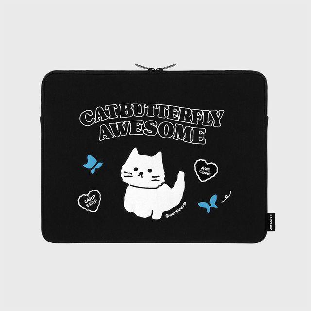 [03.31 예약발송]AWESOME CAT-BLACK(13인치 노트북파우치)