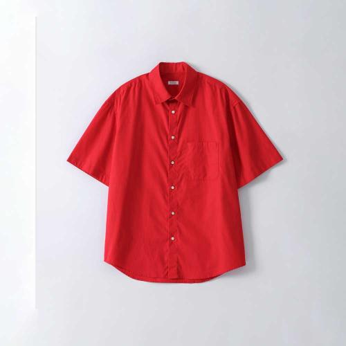 50/1 릴렉스 하프 셔츠 바시티 레드