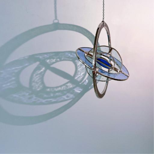 스테인드글라스썬캐쳐 밤바다 스핀 모빌