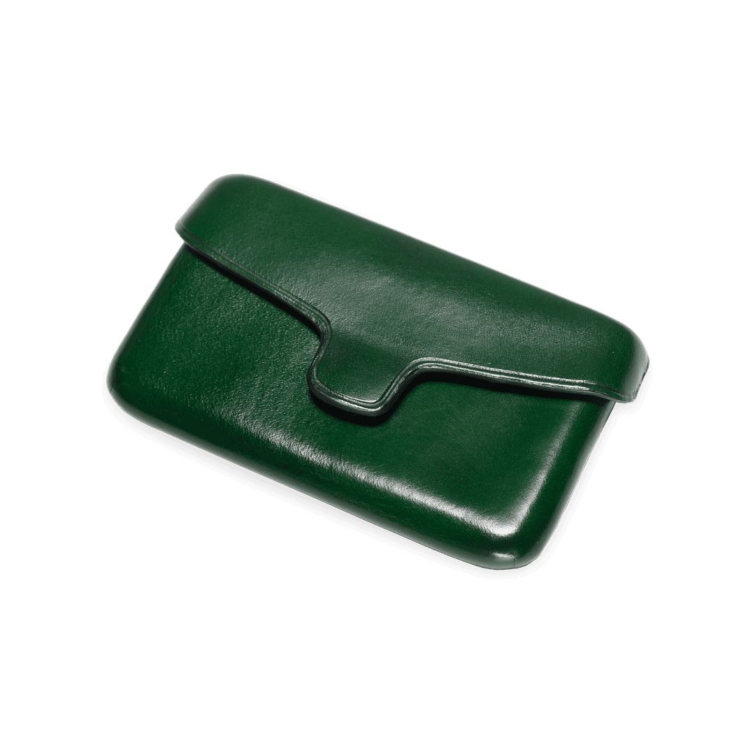 Card holder with Magnetic Closure - forestgreen