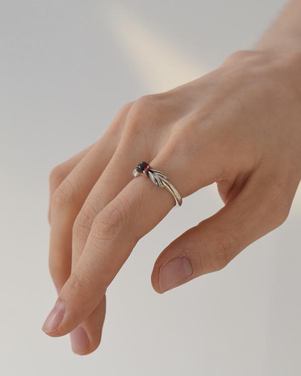 leaf ring (2stone)