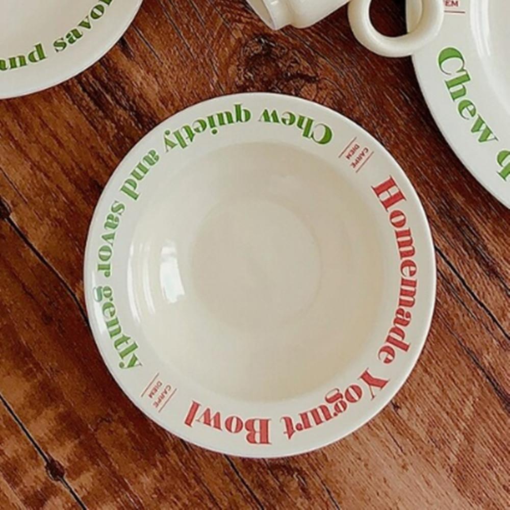 홈메이드 빈티지 레터링 요거트볼 스프보울 : De.De