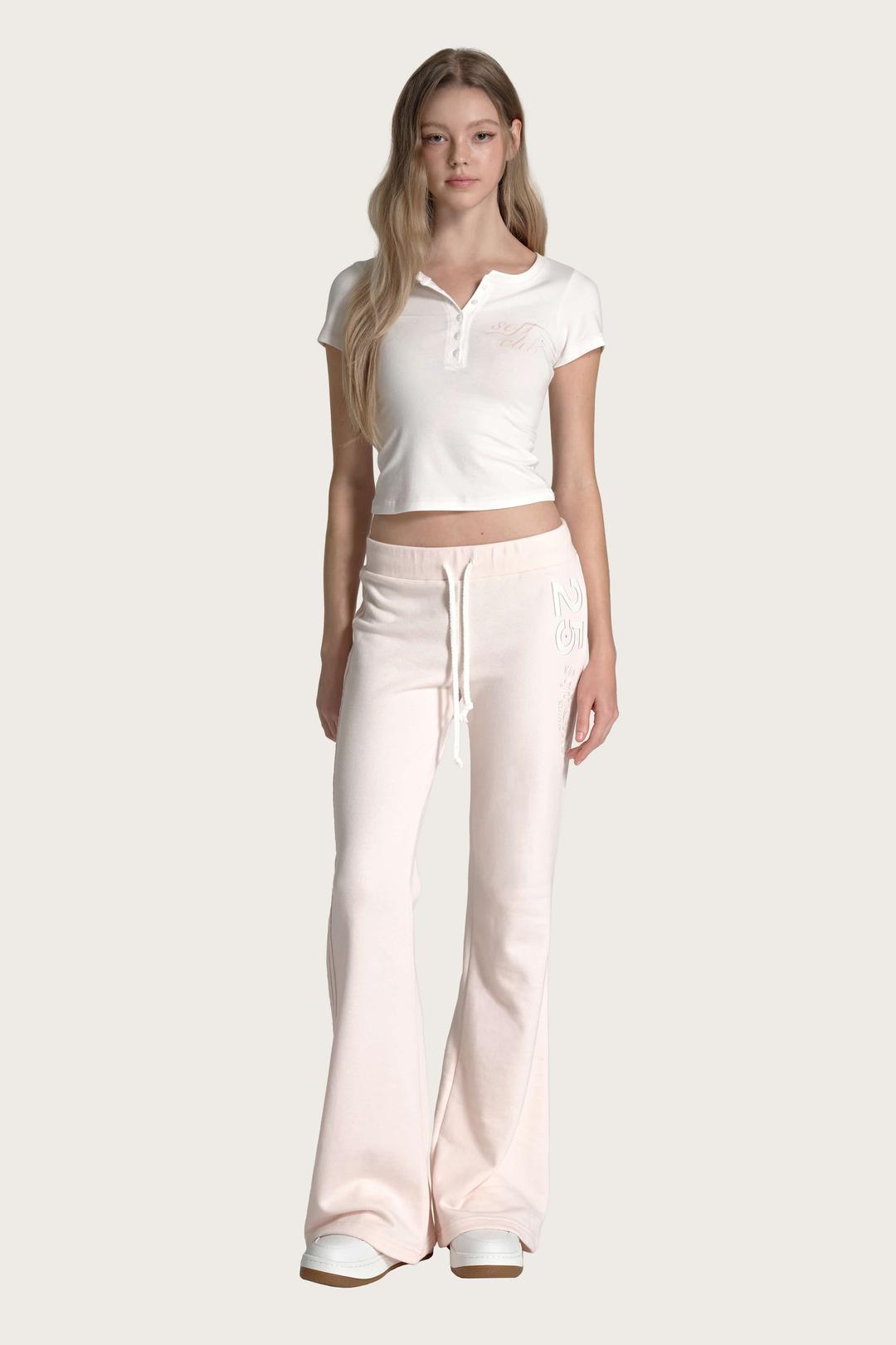 25 Soft club straight pants, Pink