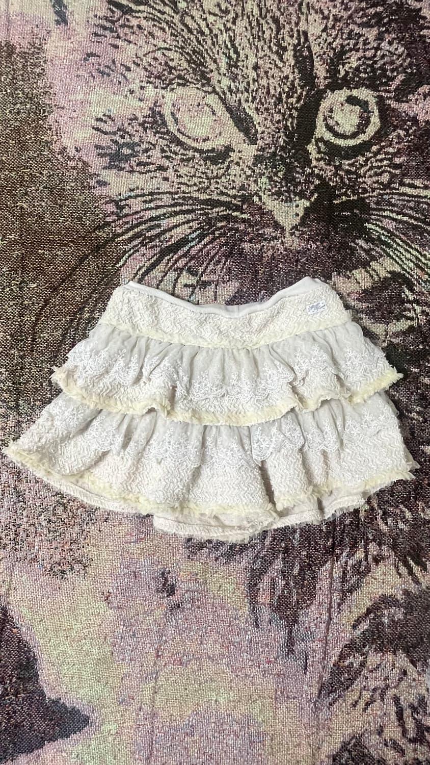 레이어룸 빈티지 페어리 숏스 스커트 큐빅 레이스 캉캉 | 후루츠패밀리