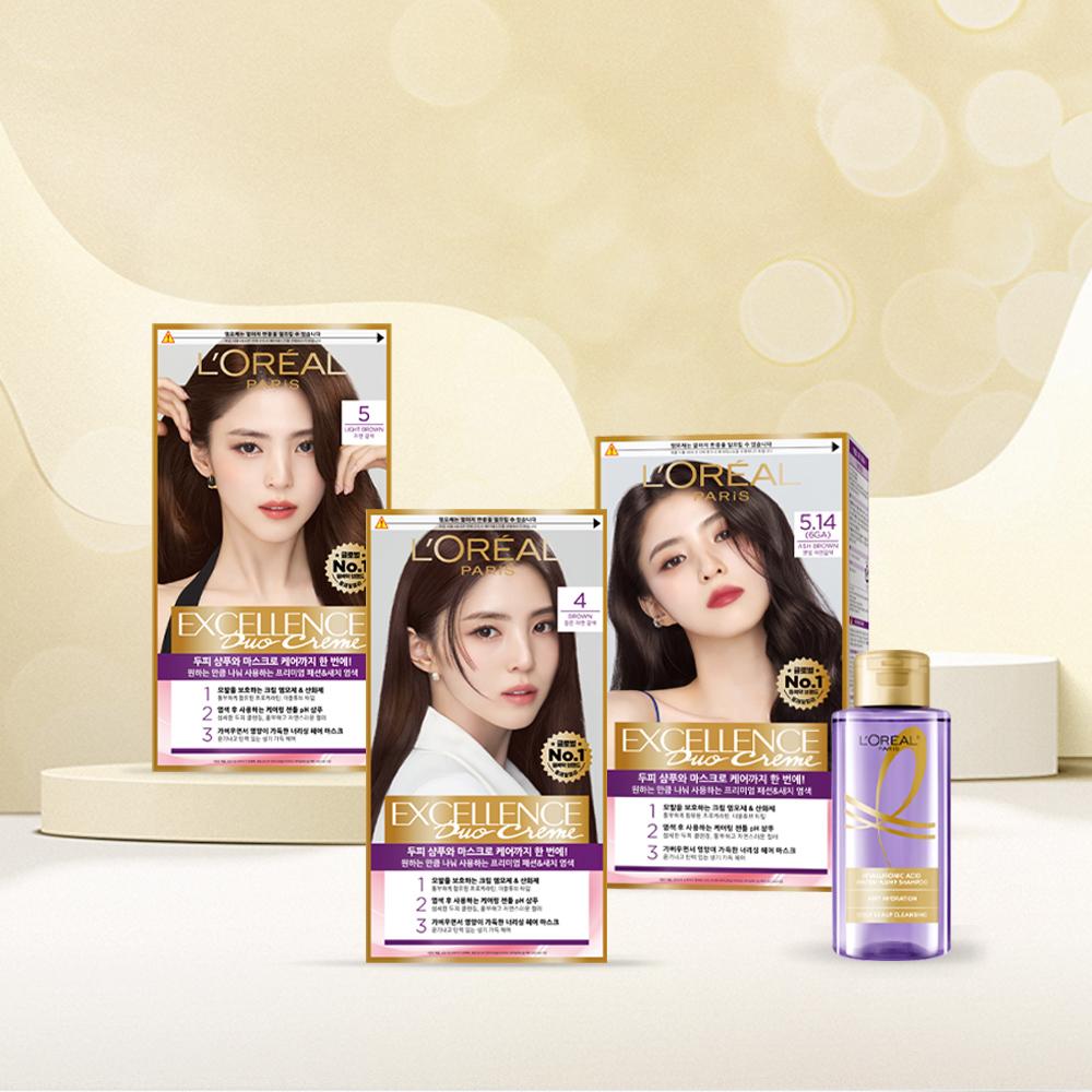 엑셀랑스 듀오크림 3개 + 두피샴푸100ml 1개 (도착보장)