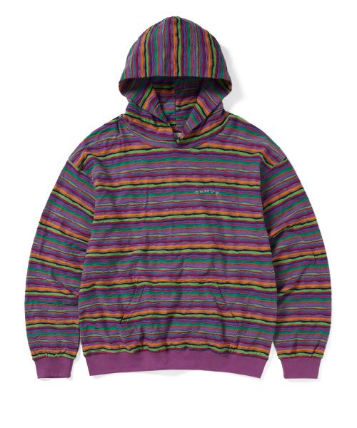 Wave Jacquard Hoodie Violet