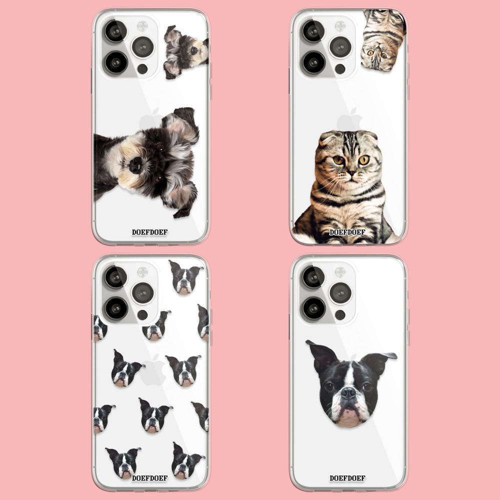 도프도프 강아지 고양이 젤리 폰케이스 제작 커스텀 아이폰14프로 맥스 사진1장-A와글와글