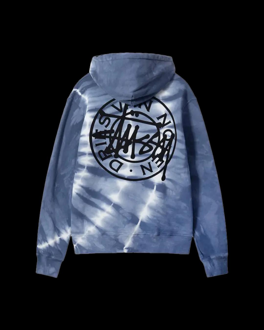 DRIES VAN NOTEN X STUSSY TIE DYE LOGO HOODIE