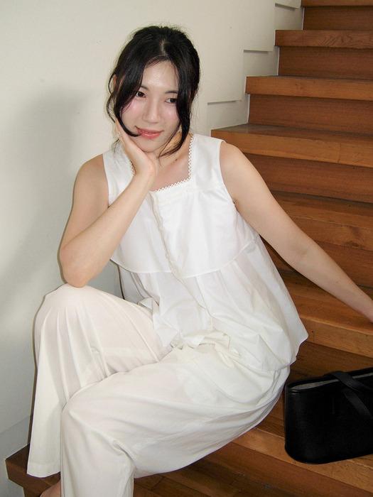 Ruffle Sleeveless Blouse_2color