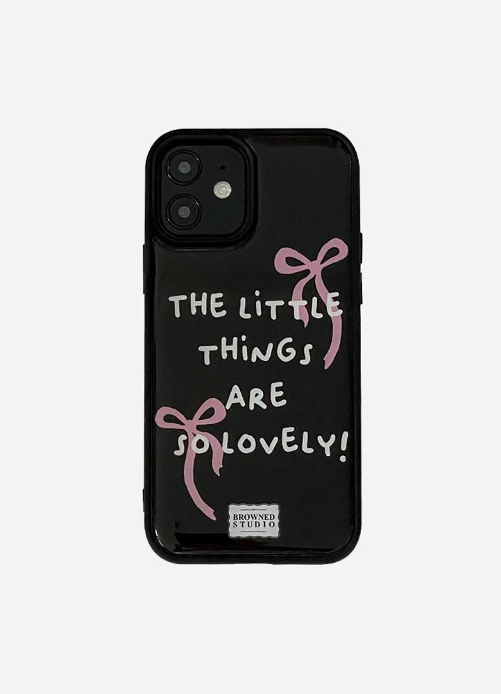 [브라운드] Sobet 리본 감성 에폭시 범퍼 폰 케이스 (black)