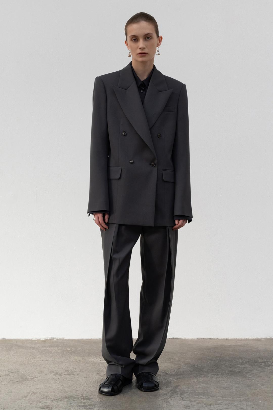 21FW CLASSIC DOUBLE BLAZER - BLUE GREEN