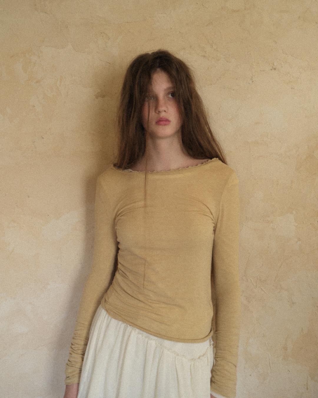 [2차] [Exclusive] [10/13 예약발송] flétta Frill Scoop Tee_5 Colors