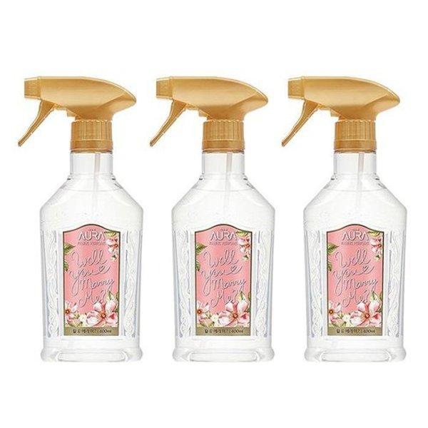 [[샤프란] 아우라 섬유향수 윌유메리미 400ml 3개] SK스토아