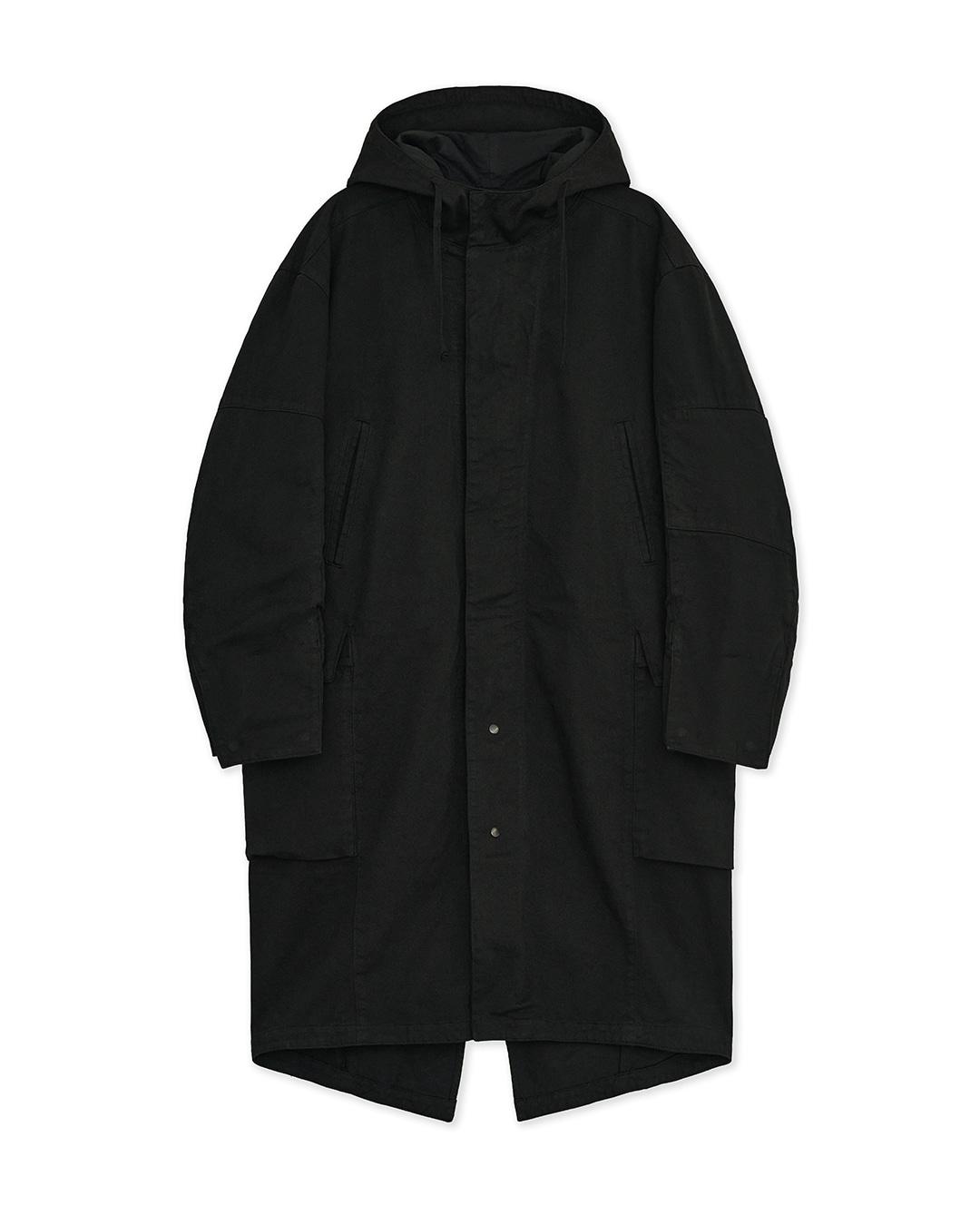 Mono Flap Pocket Parka (Black)