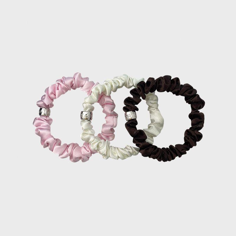 [3 set] Berry mini scrunchie (Brown)