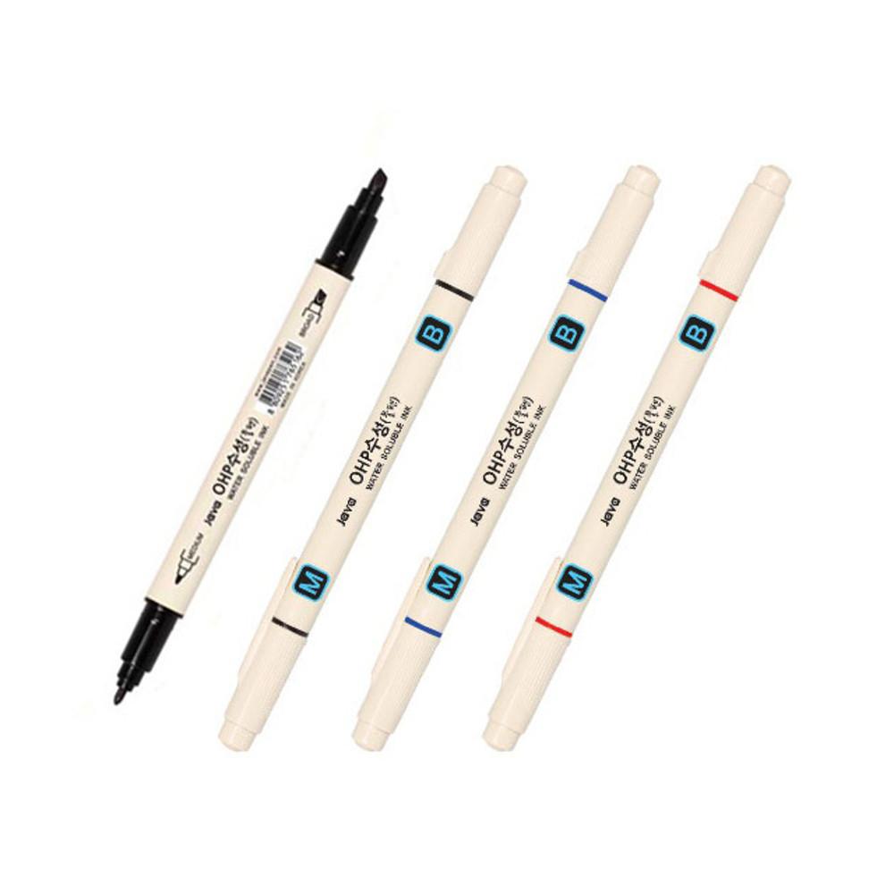 자바 OHP 수성펜 물펜 양방향 MB 필름 유리 비닐 아스테이지 사용가능