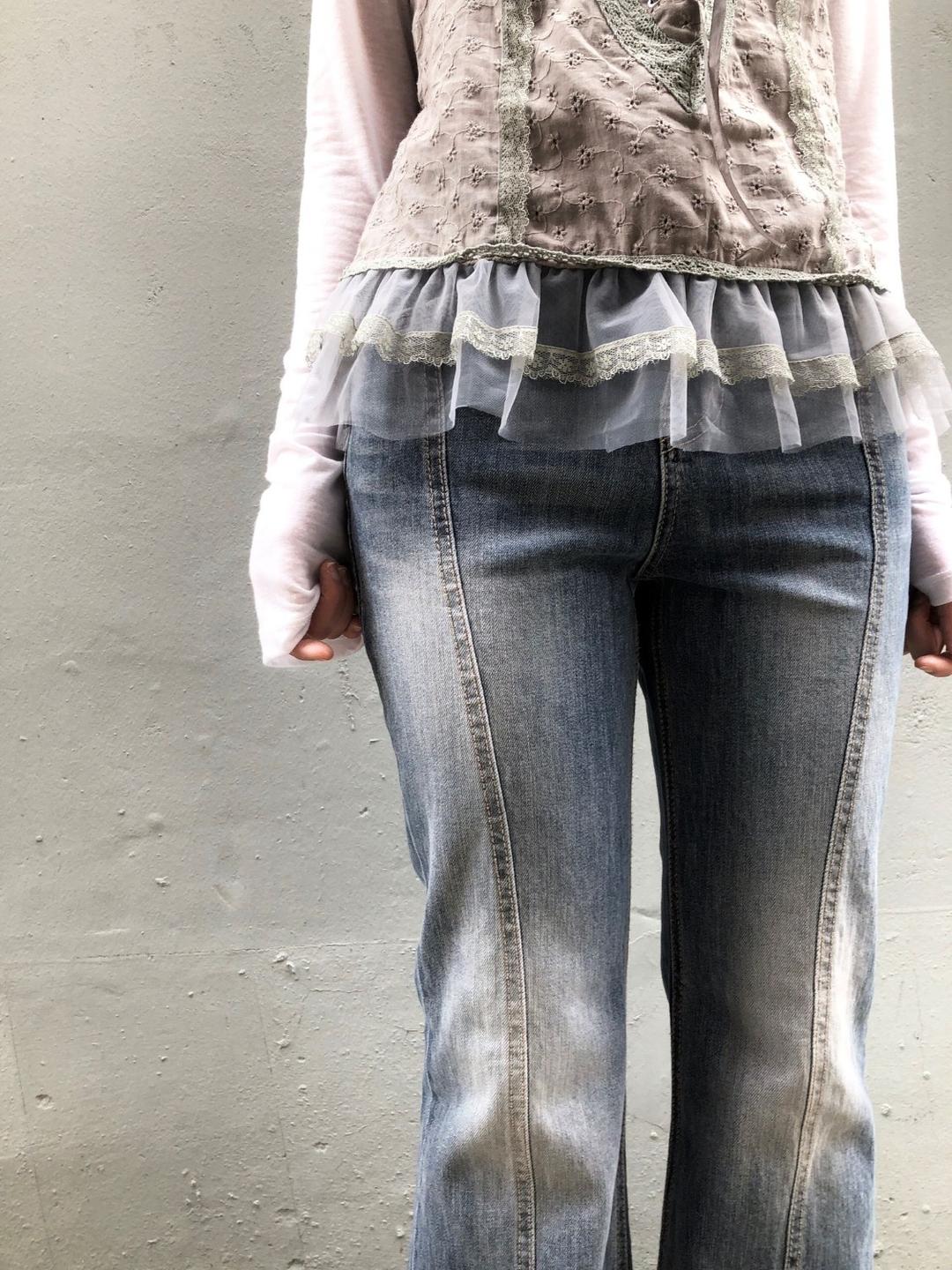 line bootcut denim pants / 라인 부츠컷 데님 팬츠