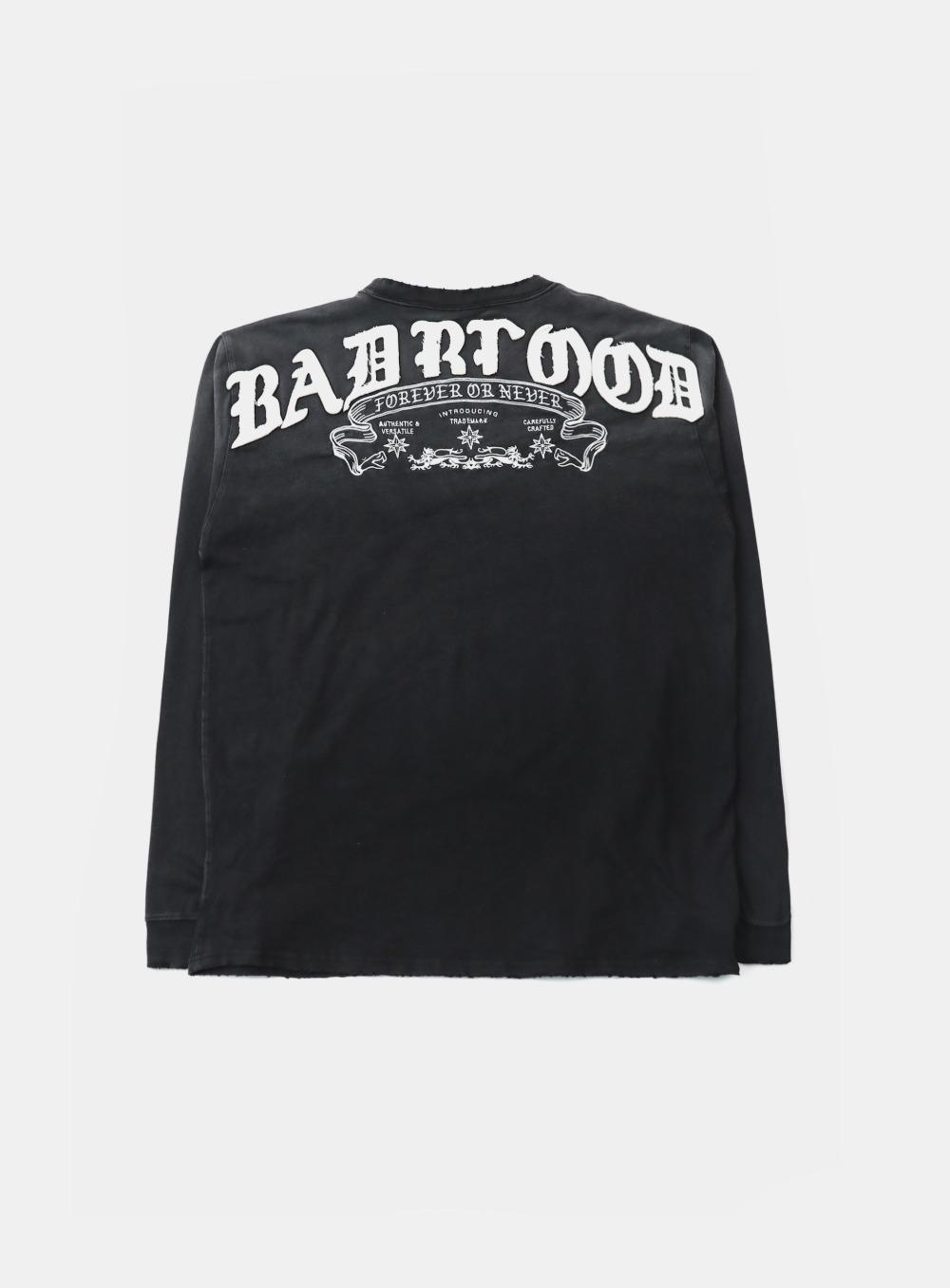 [12/26 발송] [w-tee25-197] 미스틱 캡슐 로고 패치 롱슬리브 – 블랙