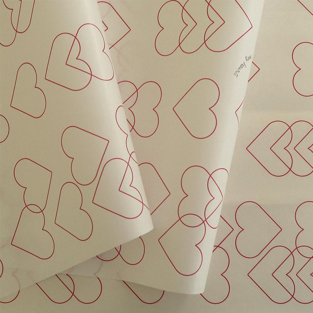 W02 하트 노루지 포장지 식품포장 의류 속포장지