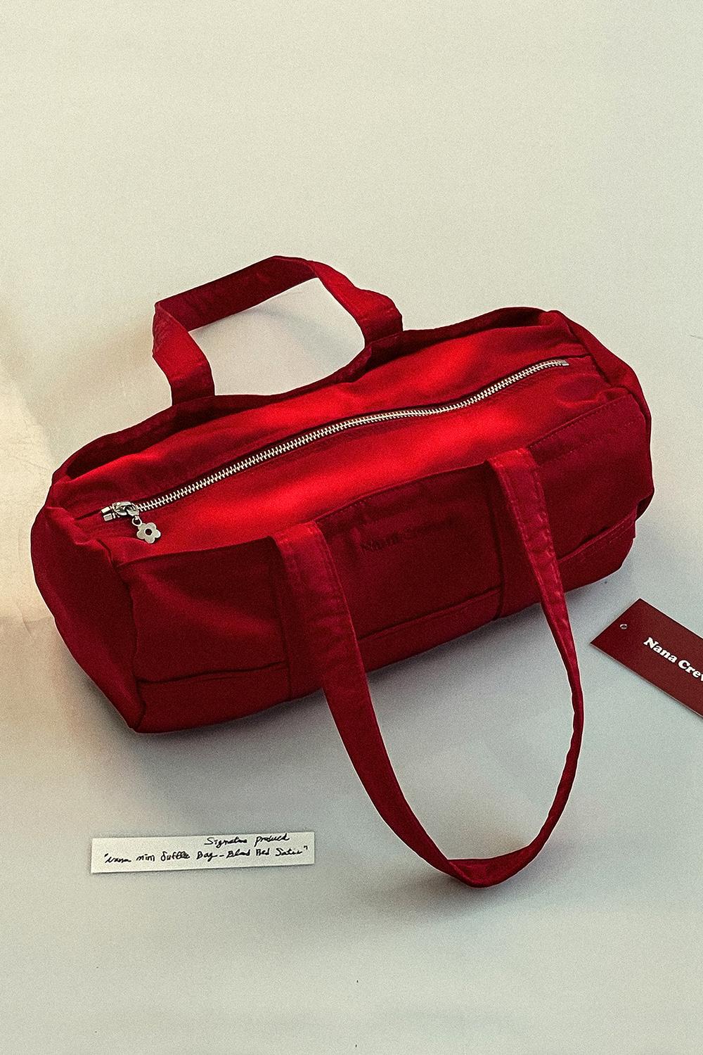 [6st Pre-Order] NANA MINI DUFFLE BAG - BLOOD RED SATIN