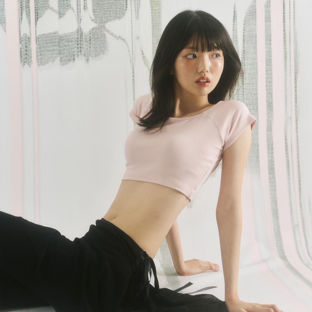 Raglan Crop Top (PINK)