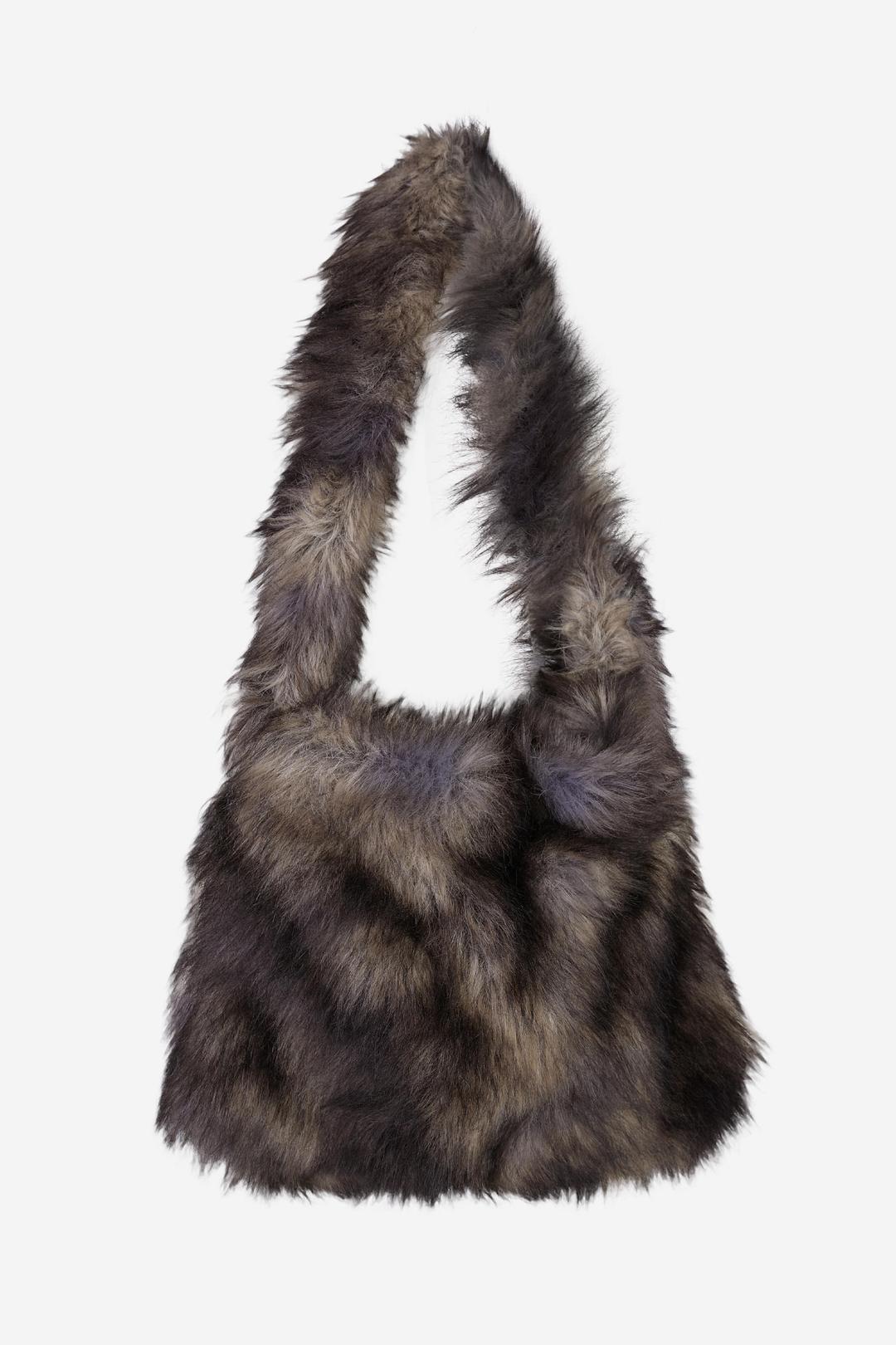 MOHAIR CROSS BAG / BLACK