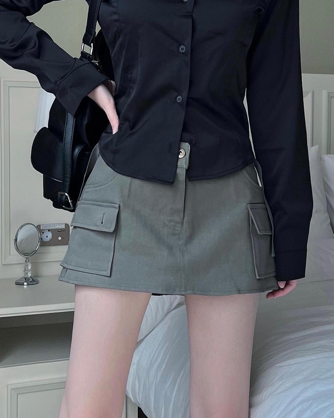 트렌디 로우 벨트 치마바지 [2color]