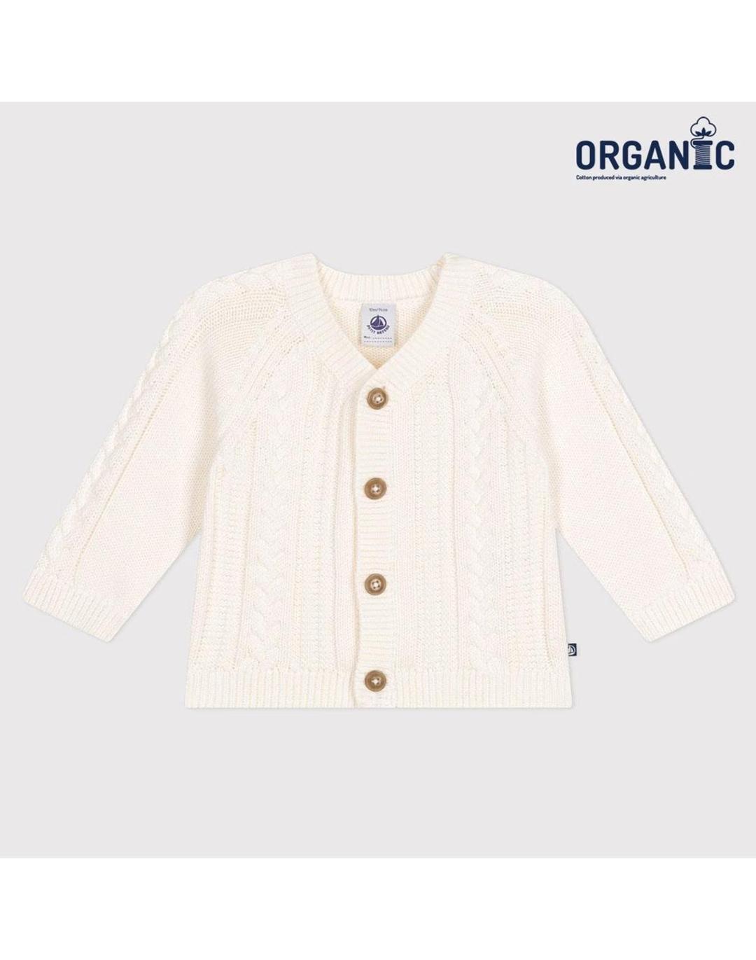 [쁘띠바또] 케이블 코튼 가디건 (NUF41KC13F_WT)