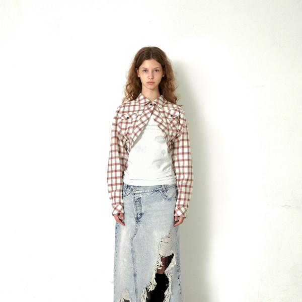 24 raw cut ice denim skirts