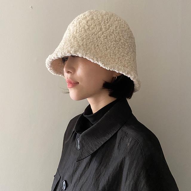 소프트 뽀글이 양털 벙거지 버킷햇