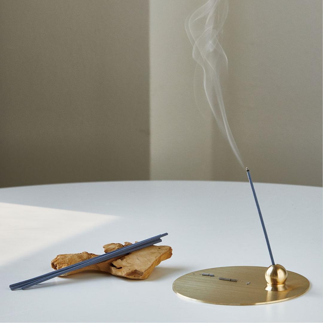 황동 동글이 인센스 홀더&코스터 세트(이니셜각인)