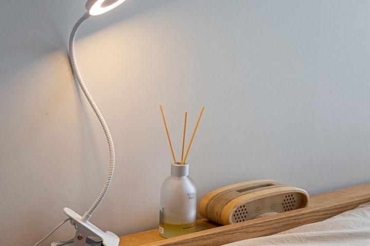 10단 밝기 라운드링 집게 LED 스탠드_2colors